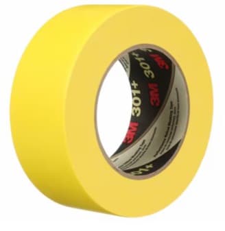 Rollo de cinta amarilla de enmascarar industrial 3M 301+