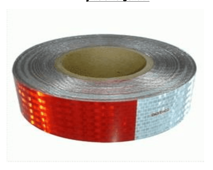 Rollo de cinta reflectante alternativa roja y blanca para vehículos